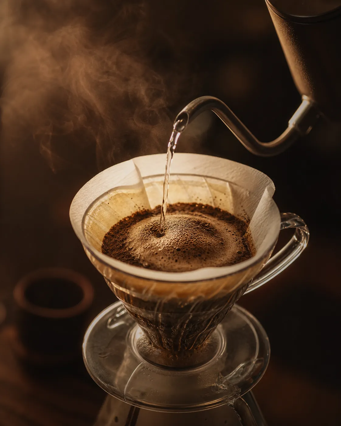 Pour over, mid-pour