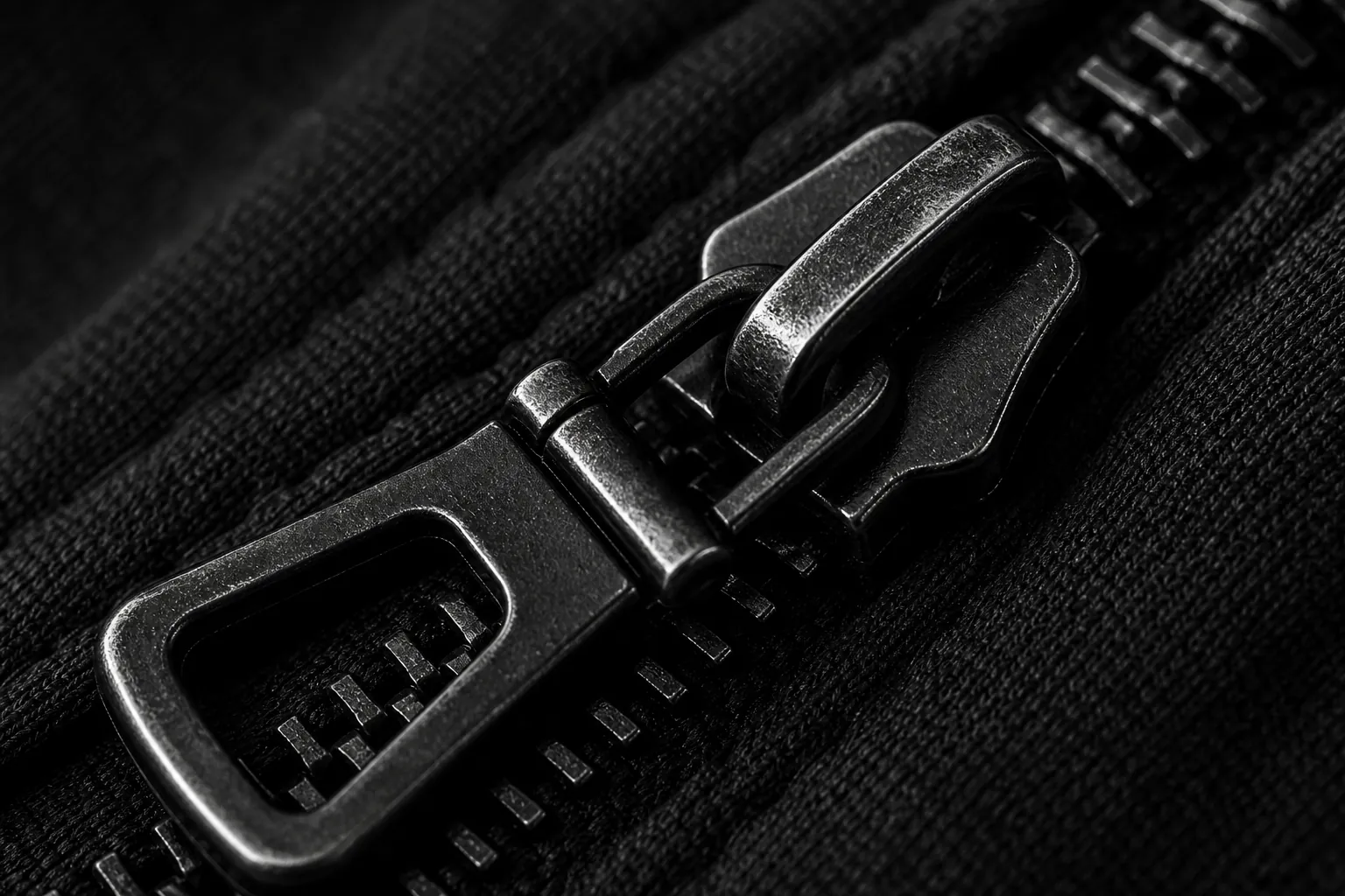 Blackened hardware detail