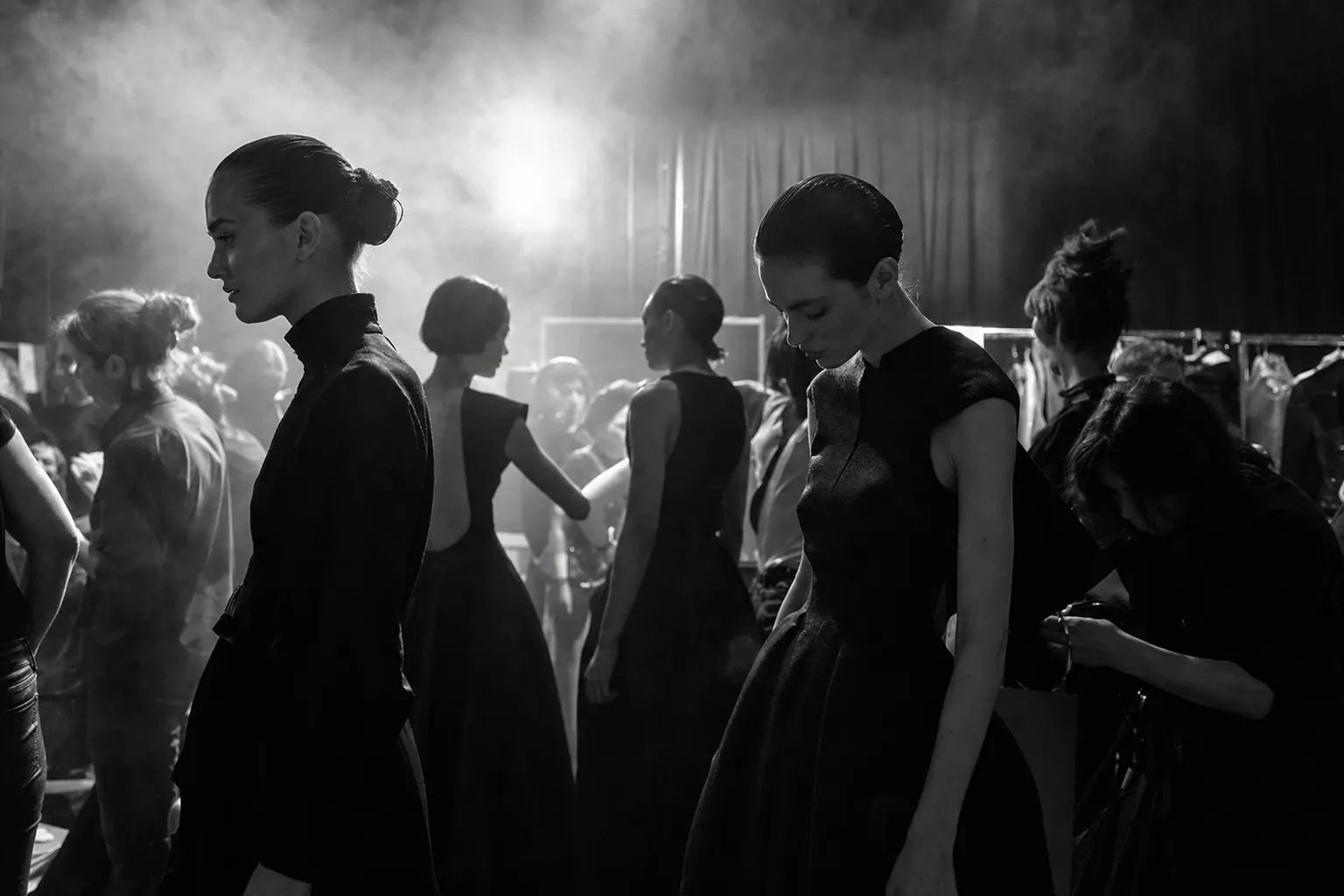 Backstage, one hour before