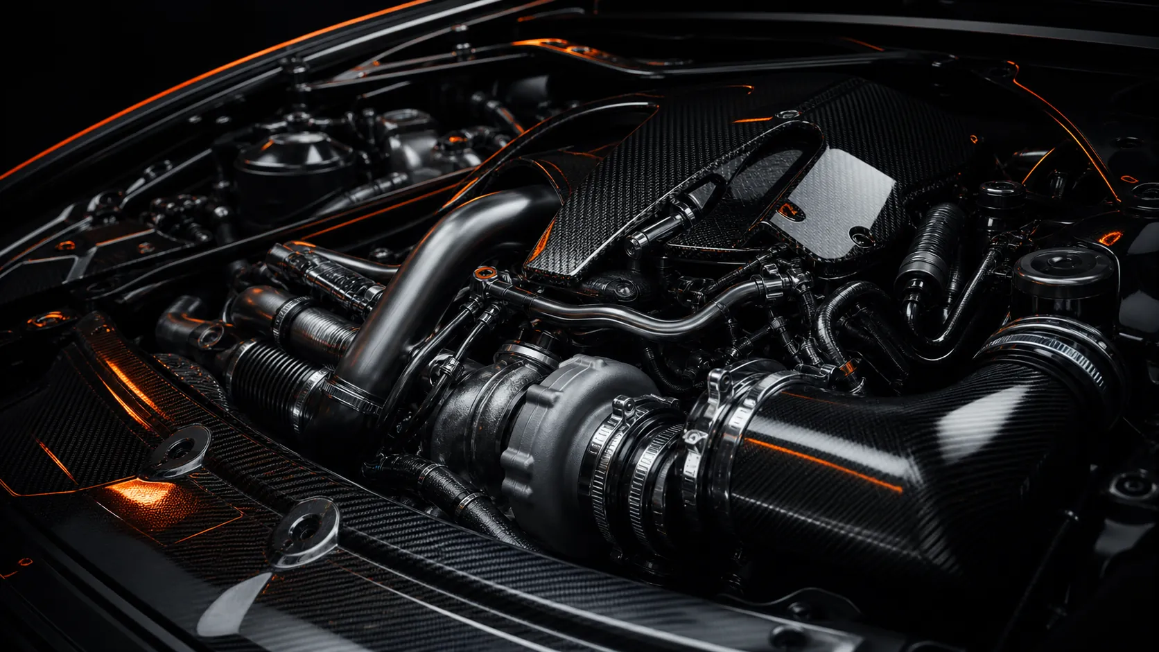 Engine bay, assembled