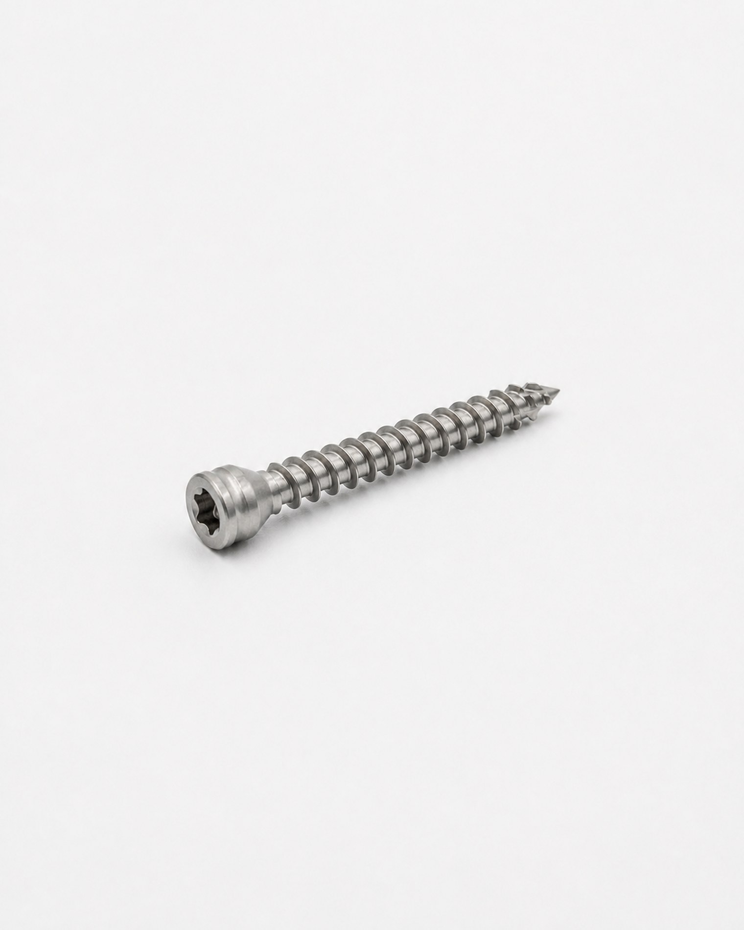 Titanium bone screw
